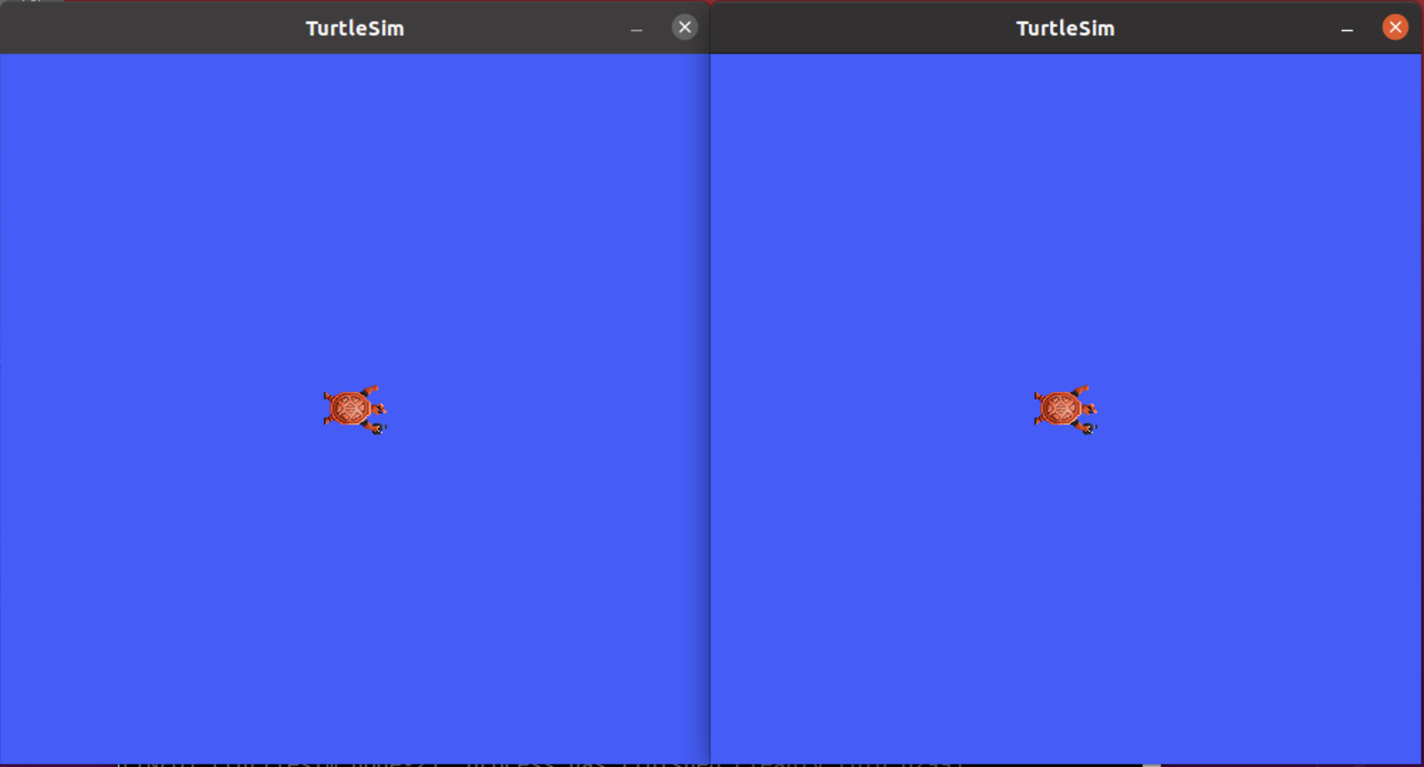 複数のturtlesimウィンドウ